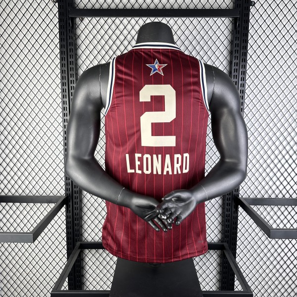 Los Angeles Clippers ALL-STAR  Red #2 LEONARD 1:1 Quality NBA  Season Jerseys 2024