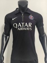 PSG Paris Polo Player Black 1:1 Quality Soccer Jersey  25-26