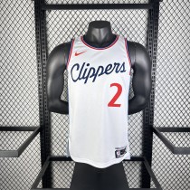 Los Angeles Clippers  White #2 LRONARD  1:1 Quality NBA  Season Jerseys 2025