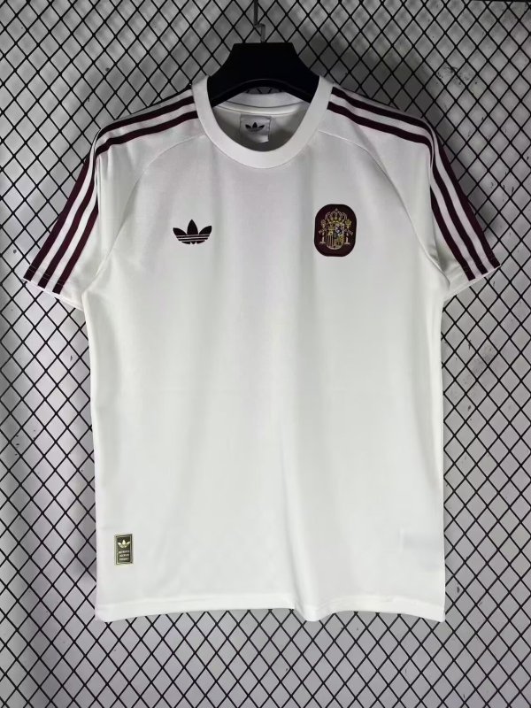 Spain T-shirt Retro leisure  White 1:1 Quality Soccer Jersey 26-27 (2026)