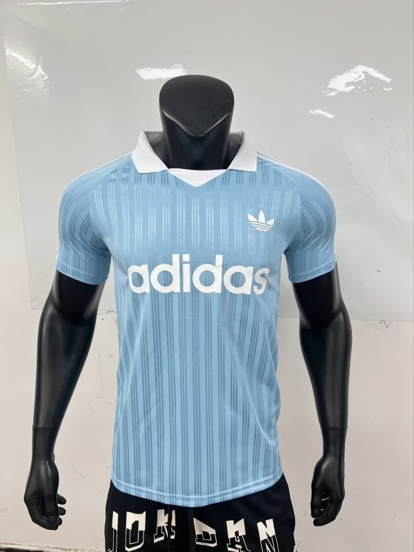 Adidas Clover Oasis  POLO  T-shirt  Blue 1:1 Quality Soccer Jersey  25-26