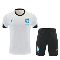 Brazil Training  Fans Sets White (Kids And Man 16-2XL) 1:1 Quality Soccer Jersey 26-27 (2026)