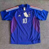 Retro France Home  1:1 Quality Soccer Jersey   2002