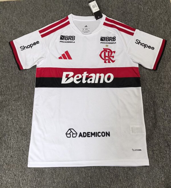 Flamengo Away Fans 1:1 Quality Soccer Jersey 26-27  （With Advertis）