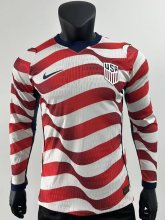 Usa Home Long SleevePlayer 1:1 Quality Soccer Jersey 26-27 (2026)