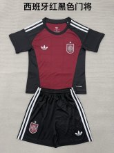 Spain Goalkeeper  With Pants Sets (kids Man  16-2XL) Fans 1:1 Quality Soccer Jersey 26-27（2026）