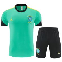 Brazil Training  Fans Sets Green (Kids And Man 16-2XL) 1:1 Quality Soccer Jersey 26-27 (2026)