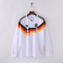 Retro Germany long Home 1:1 Quality Soccer Jersey  1990