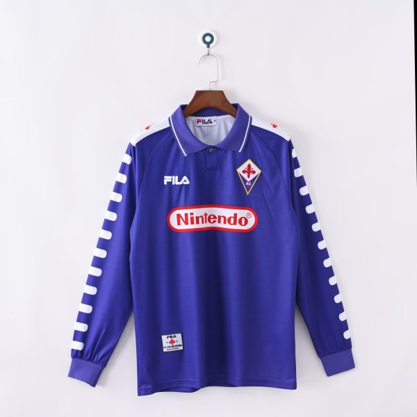 Retro Florence long Home 1:1 Quality Soccer Jersey    1998-1999
