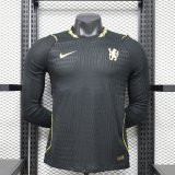 Chelsea Away Long Sleeve  Player  Black 1:1 Quality Soccer Jersey  26-27