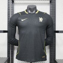 Chelsea Away Long Sleeve  Player  Black 1:1 Quality Soccer Jersey  26-27