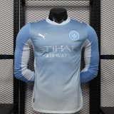 Manchester City Long Sleeve Home Player 1:1 Quality Soccer Jersey 26-27