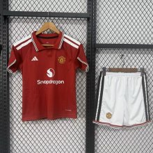 Manchester United  Home  With pants Sets  Fans 1:1 Quality Soccer Jersey 26-27