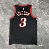 Philadelphia 76ers Retro Black #3 IVERSON 1:1 Quality NBA  Season Jerseys 2026