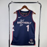 Philadelphia 76ers City Edition Retro Blue #1  HARDEN 1:1 Quality NBA  Season Jerseys  2024