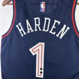 Philadelphia 76ers City Edition Retro Blue #1  HARDEN 1:1 Quality NBA  Season Jerseys  2024
