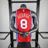 Philadelphia 76ers Red #8 GEORGE 1:1 Quality NBA  Season Jerseys 2023
