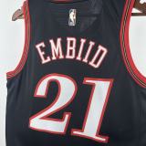 Philadelphia 76ers Retro Black #21  EMBIID 1:1 Quality NBA  Season Jerseys 2026