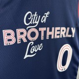 Philadelphia 76ers City Edition Retro Blue #0 MACEY 1:1 Quality NBA  Season Jerseys  2024