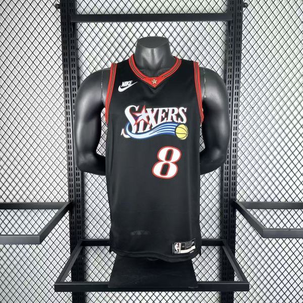 Philadelphia 76ers Retro Black #8 GEORGE 1:1 Quality NBA  Season Jerseys 2026