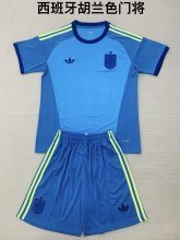 Spain Goalkeeper  With Pants Sets (kids Man  16-2XL) Fans 1:1 Quality Soccer Jersey 26-27（2026）