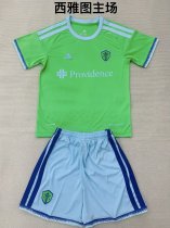Seattle Home  With Pants Sets (kids Man  16-2XL) Fans 1:1 Quality Soccer Jersey 26-27