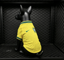 Brazil Home Dog pet  Fans 1:1 Quality Soccer Jersey 26-27（2026）