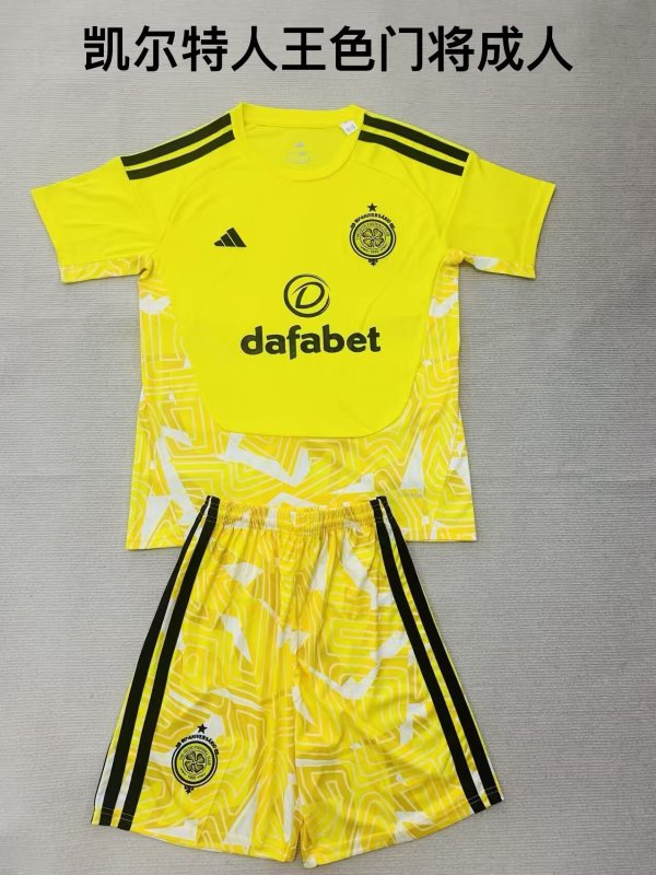 Celtic  Goalkeeper (Kids and Man) 1:1 Quality Soccer Jersey  26-27 (16-2XL)