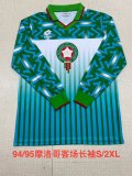 Retro Morocco Away Long Sleeve  1:1 Quality Soccer Jersey  1994-1995