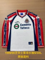 Retro Chivas  Away Long Sleeve   1:1 Quality Soccer Jersey  1999-2000