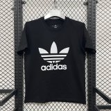 Adidas Clover  T-shirt White  Black  1:1 Quality T-shirt 26-27