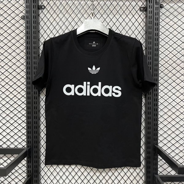 Adidas Clover  T-shirt White  Black  1:1 Quality T-shirt 26-27