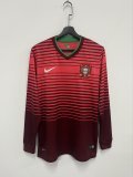 Retro Portugal Home Long Sleeve  Fans  1:1 Quality Soccer Jersey  2014