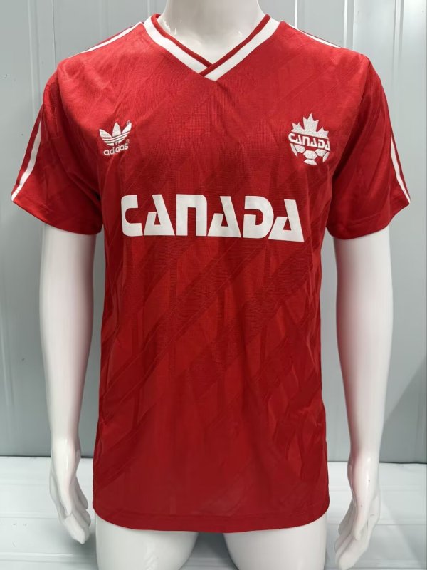 Retro Canada home  1:1 Quality Soccer Jersey  1986