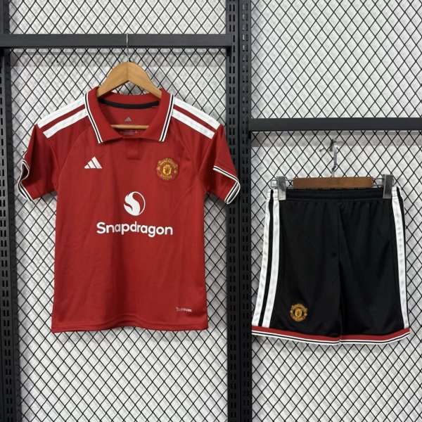 Manchester United  Home Kids Fans 1:1 Quality Soccer Jersey 26-27