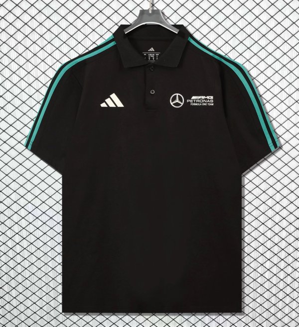 Adidas Mercedes-Benz T-shirt  Black Fans 1:1 Quality Soccer Jersey  25-26