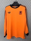Retro Netherlands Home Fans Long Sleeve1:1 Quality Soccer Jersey  1980