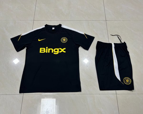 Chelsea  Training  Fans Kits  Black 1:1 Quality Soccer Jersey 26-27 (Kids And Man )
