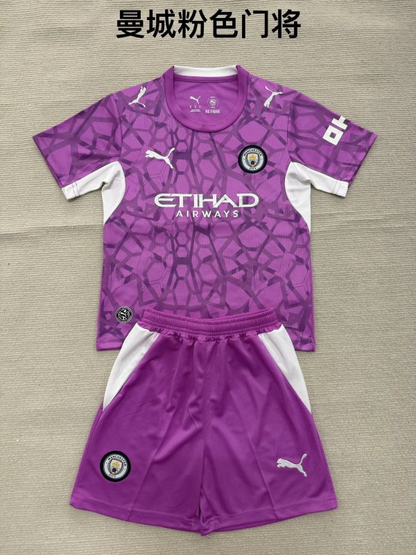 Manchester City Goalkeeper Fans  (Kids and Man)  1:1 Quality Soccer Jersey  26-27 (16-2XL)