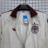 Spain Windbreaker    White 1:1 Quality Soccer Jersey  26-27 (2026)