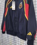 Spain Windbreaker Retro Blue 1:1 Quality Windbreaker  Jersey  2002