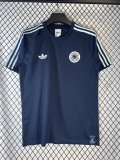 Retro Germany Pre match uniform T-shirt Special Edition  Cyan  Fans 1:1 Quality Soccer Jersey   26-27 (2026)