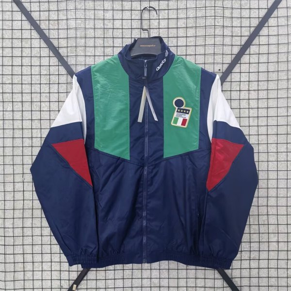 Italy  Windbreaker Blue Green 1:1 Quality Soccer Jersey 26-27