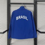 Brazil Windbreaker Blue 1:1 Quality Soccer Jersey 1998
