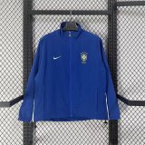 Brazil Windbreaker Blue 1:1 Quality Soccer Jersey 1998