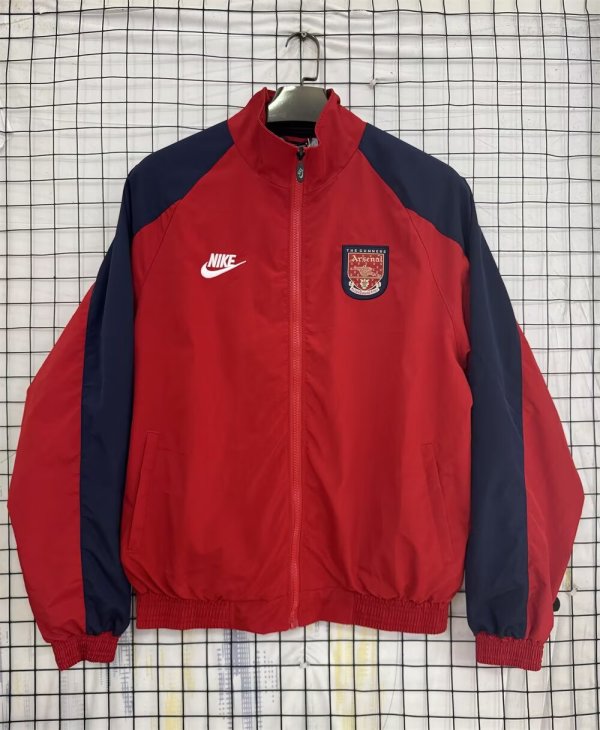 Retro Arsenal Windbreaker Red   1:1 Quality Soccer Jersey 1996-1997