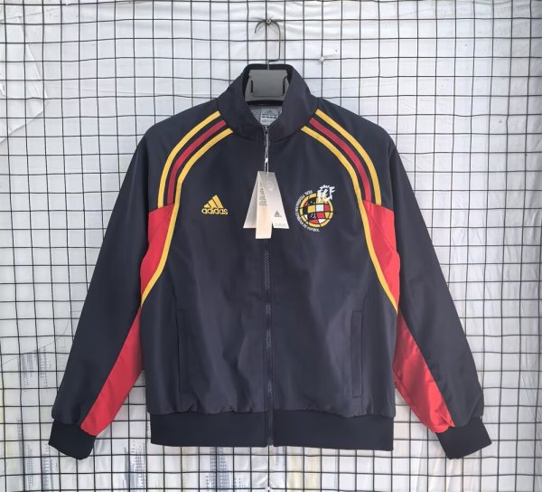 Spain Windbreaker Retro Blue 1:1 Quality Windbreaker  Jersey  2002
