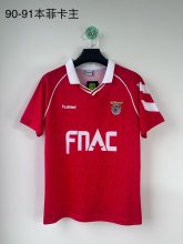 Retro Benfica  home fans 1:1 Quality Soccer Jersey  1990-1991