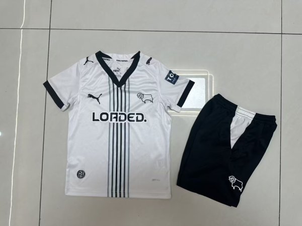 Derby County  Home  Kids  1:1 Quality Soccer Jersey  26-27