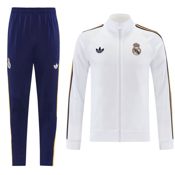 Real Madrid White Jacket  Tracksuit  1:1 Quality Jacket 26-27